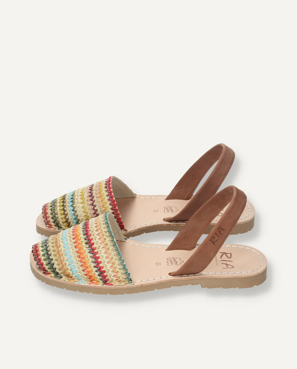 Menorquina Nubuk Choco Rayada