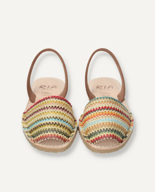 Menorquina Nubuk Choco Rayada