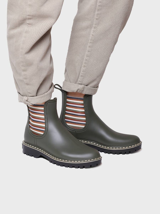 CORBIN Botines de agua para mujer caqui
